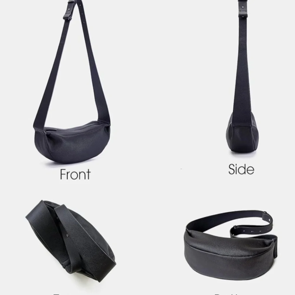 Elegant Leather Black Sling Bag - Picture 4 of 9